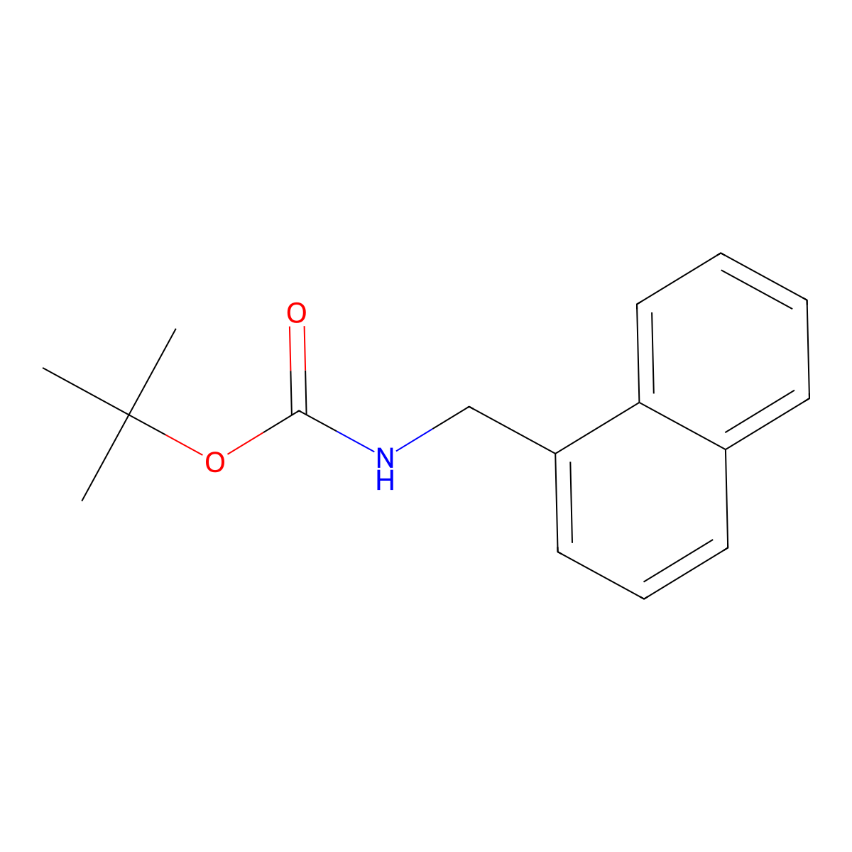 Tert-butyl (naphthalen-1-ylmethyl)carbamate molecular structure, CAS 344551-27-5