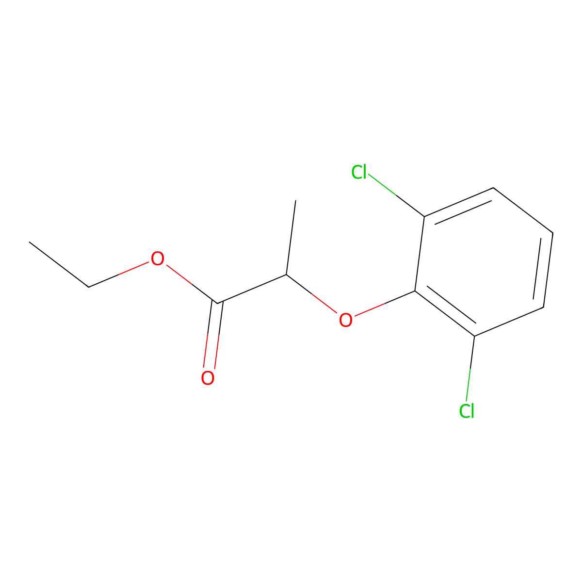 Ethyl 2-(2,6-dichlorophenoxy)propanoate molecular structure, CAS 344559-34-8