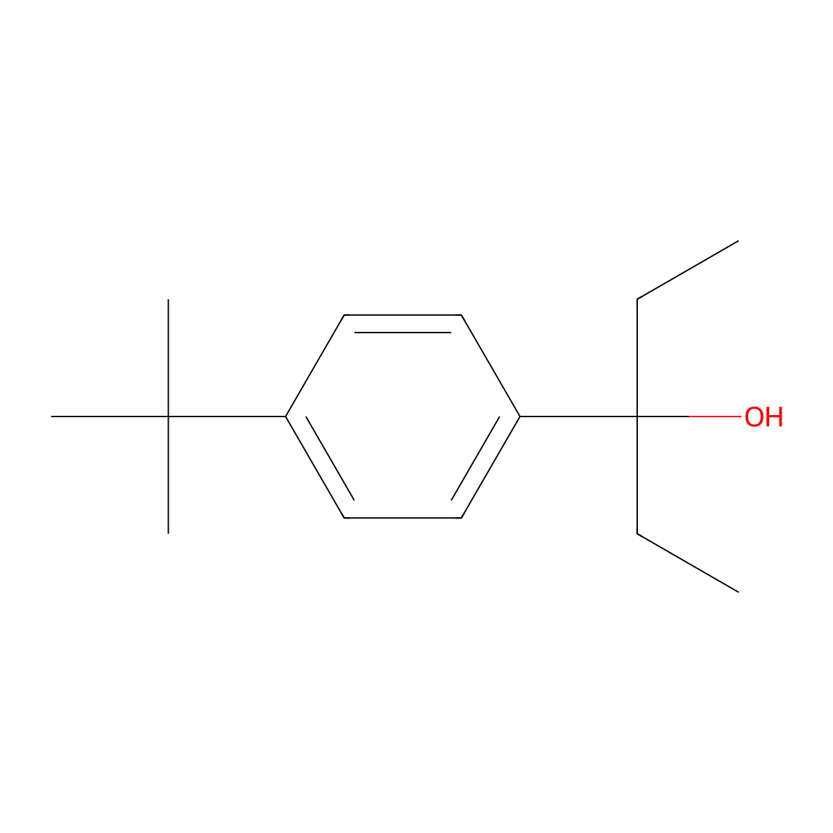 3-(4-tert-Butylphenyl)-3-pentanol molecular structure, CAS 344559-55-3