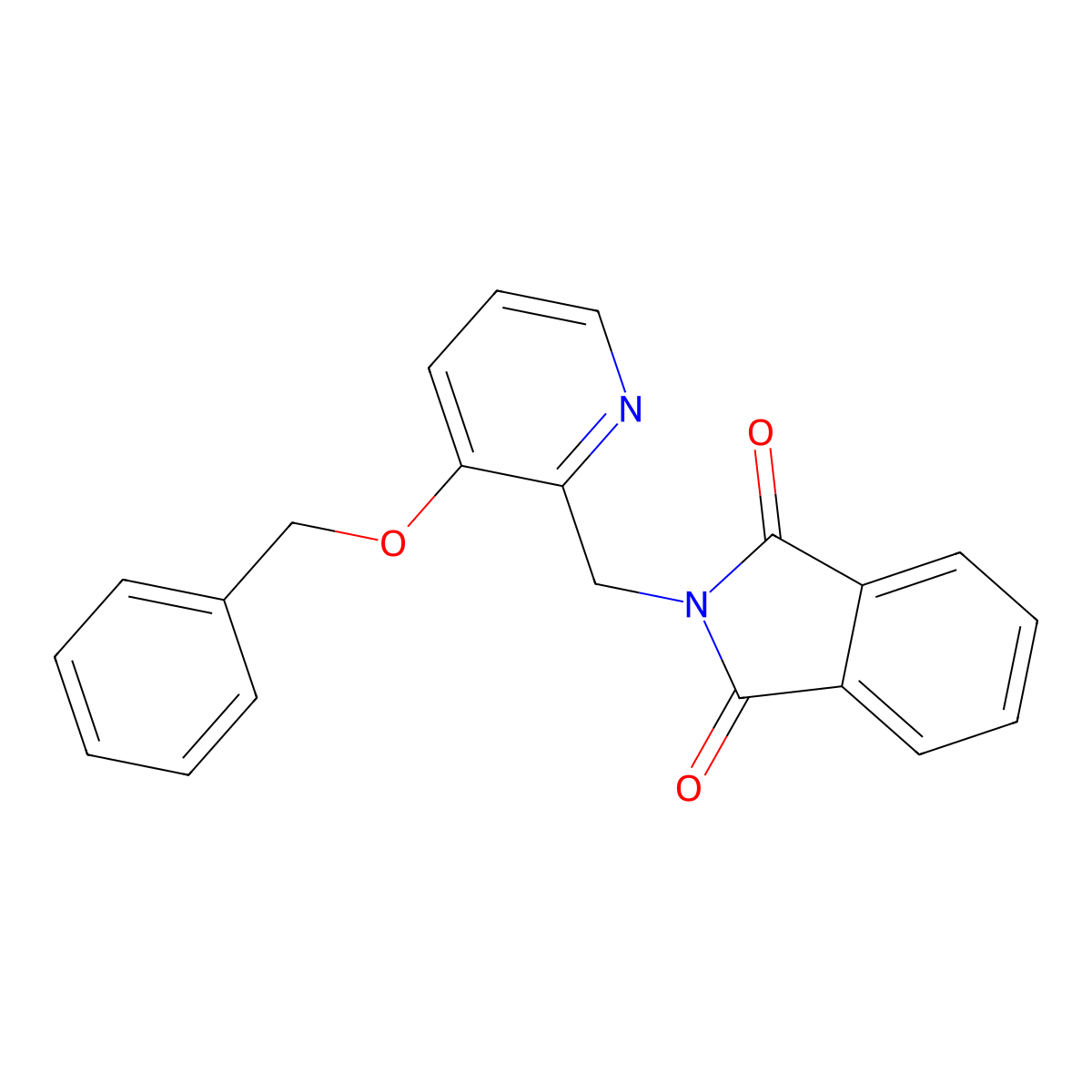 2-((3-(Benzyloxy)pyridin-2-yl)methyl)isoindoline-1,3-dione molecular structure, CAS 344569-80-8