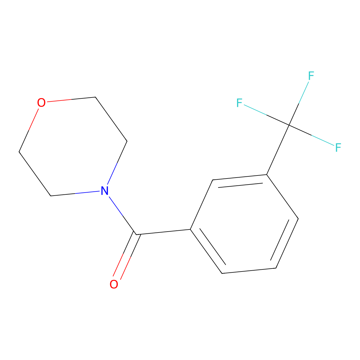 3-Trifluoromethylbenzoic acid, morpholide molecular structure, CAS 344587-33-3
