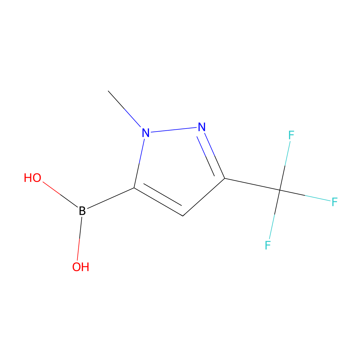 1-Methyl-3-(trifluoroMethyl)pyrazole-5-boronic acid molecular structure, CAS 344591-91-9