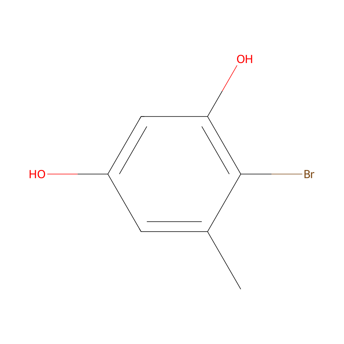 Resorcinol, 4-bromo-5-methyl- molecular structure, CAS 3446-04-6