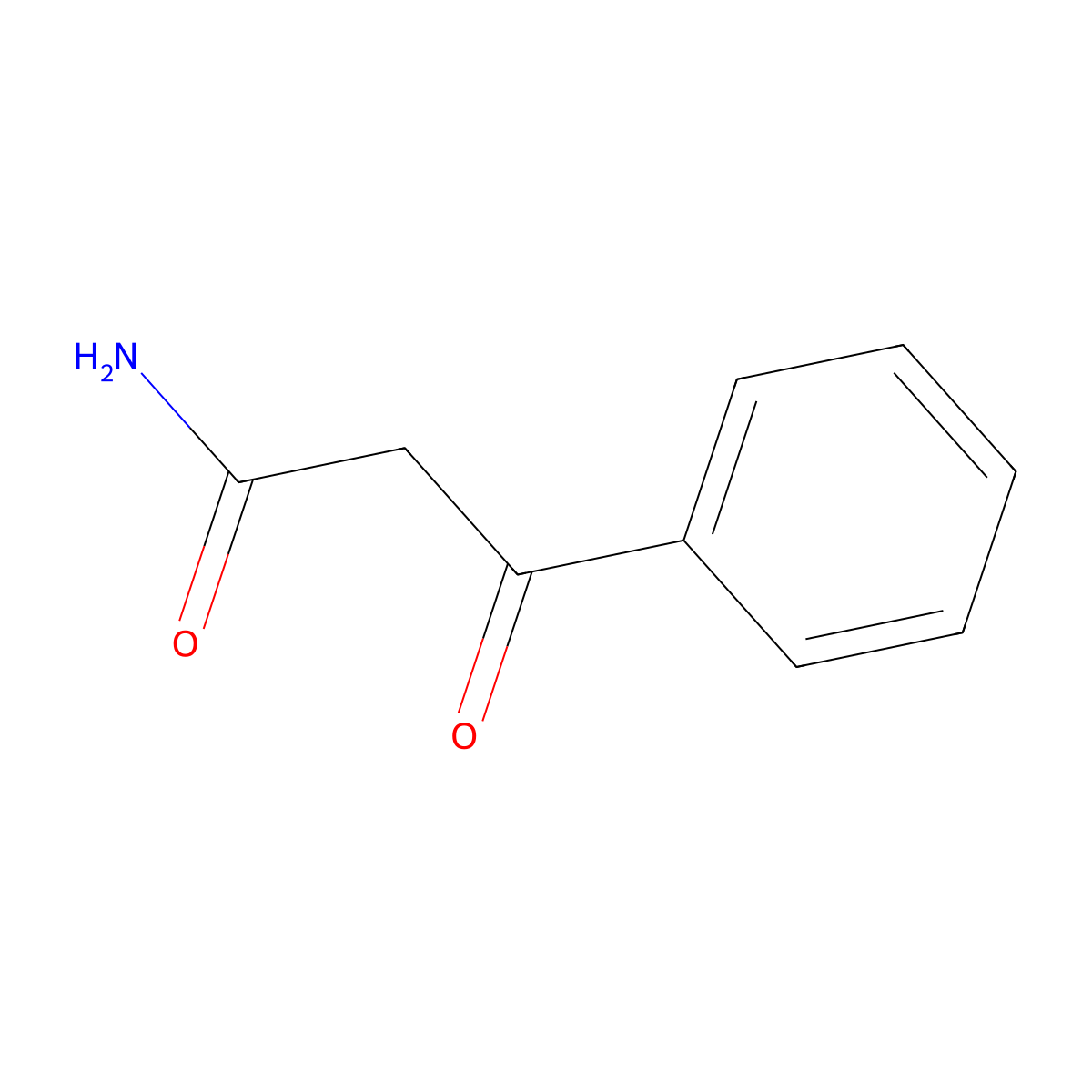 3-Oxo-3-phenylpropanamide molecular structure, CAS 3446-58-0