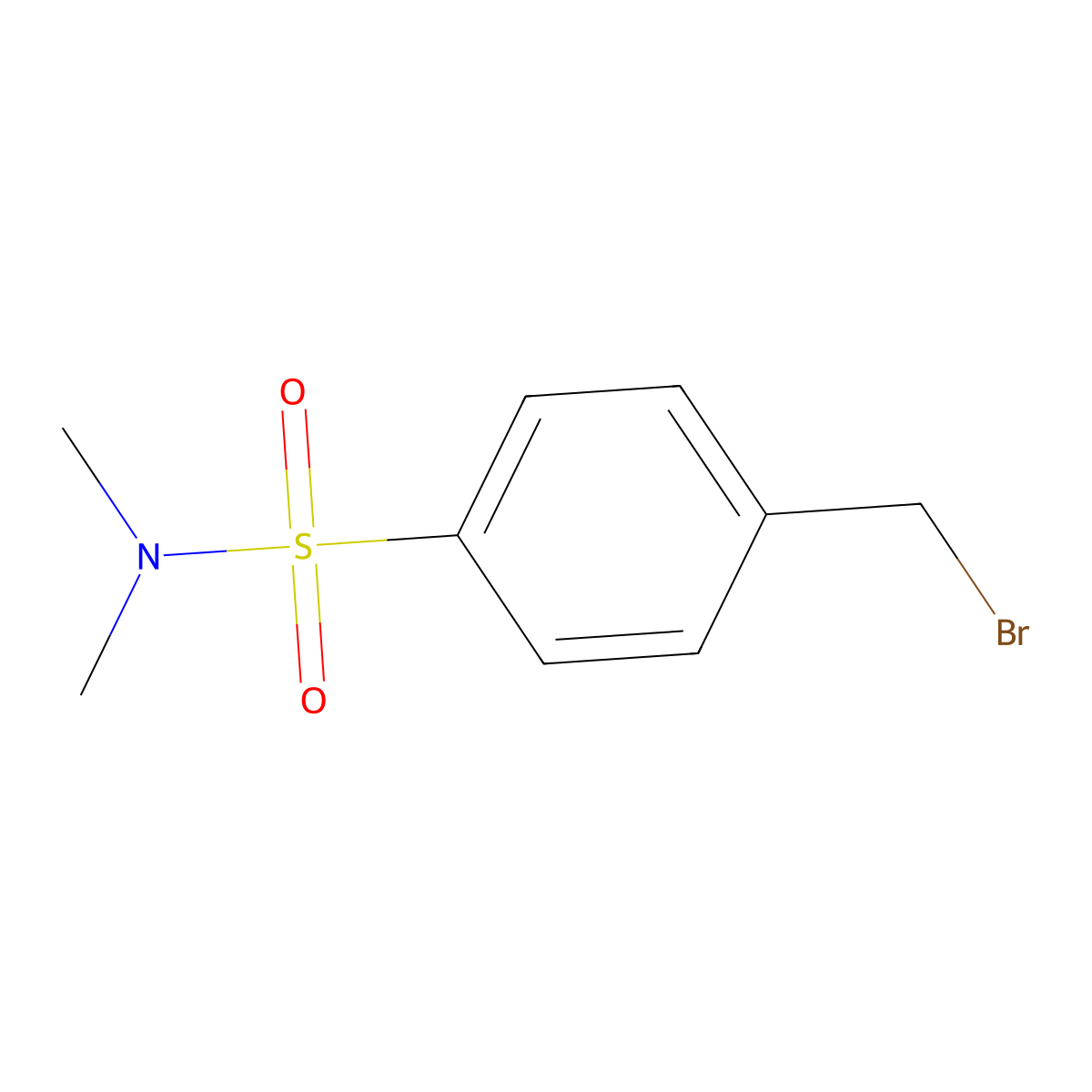 4-(Bromomethyl)-N,N-dimethylbenzenesulfonamide molecular structure, CAS 3446-91-1