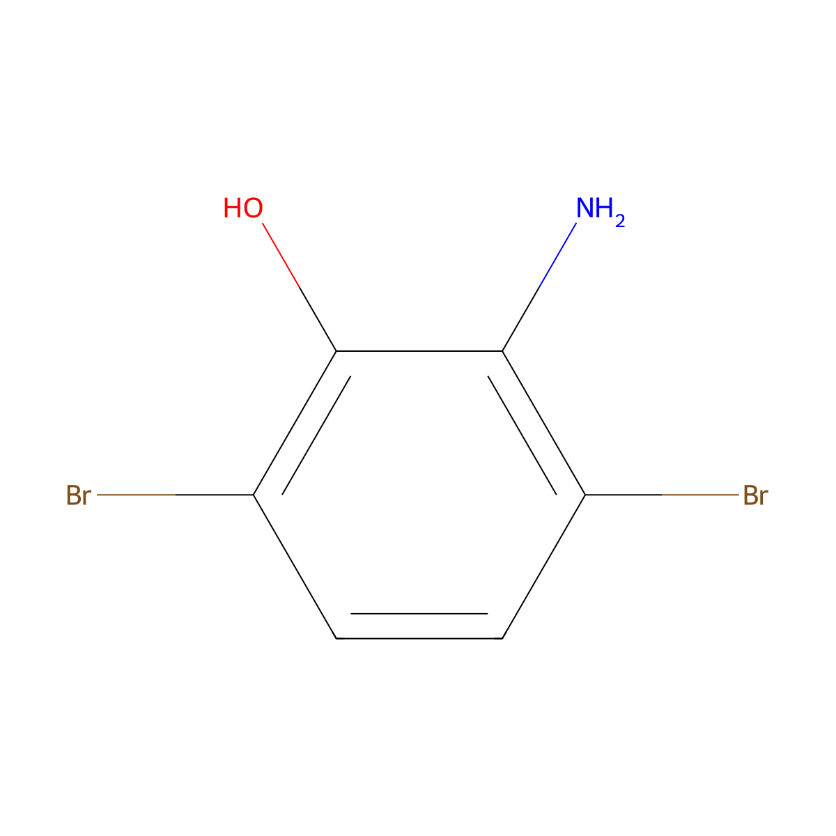 2-Amino-3,6-dibromophenol molecular structure, CAS 344615-06-1