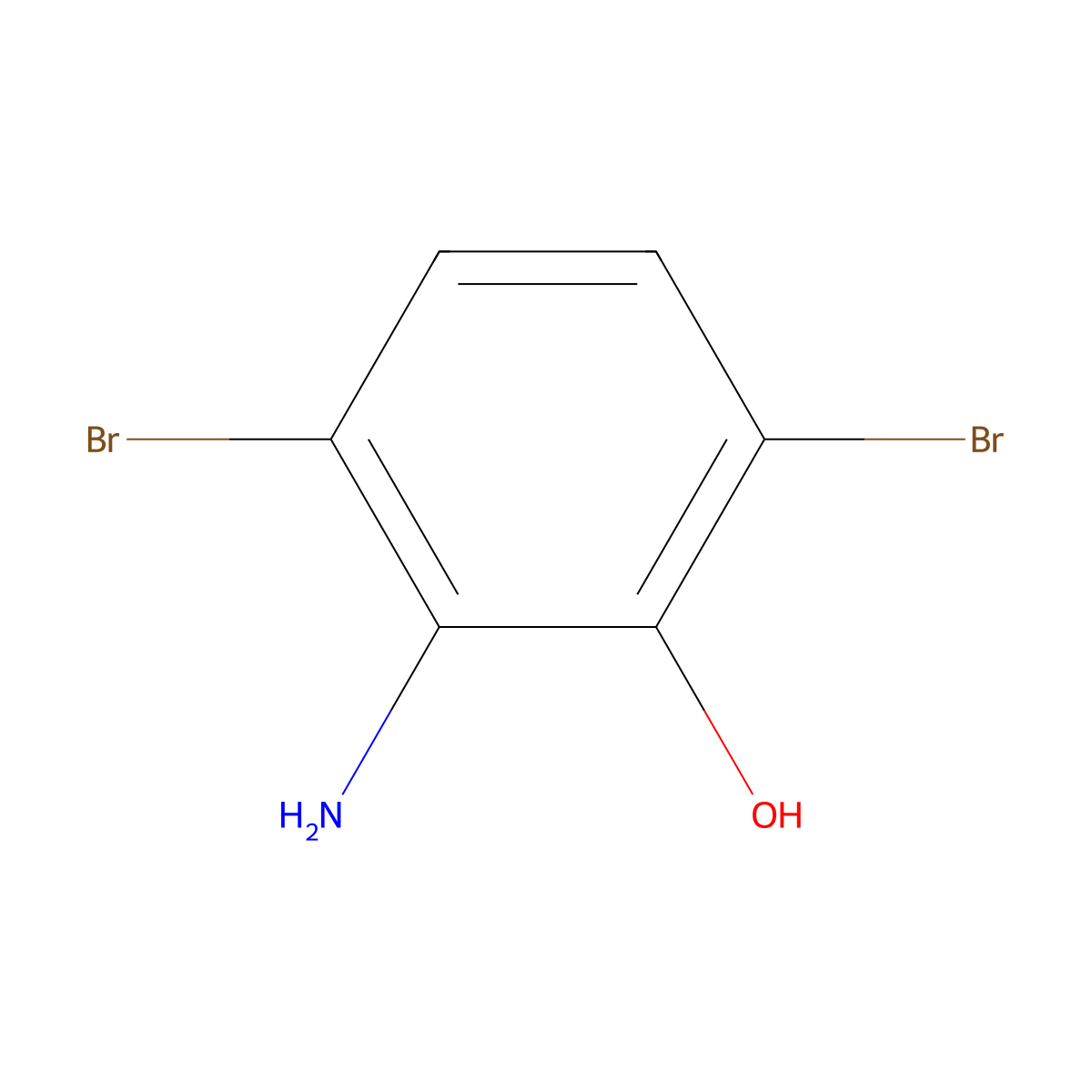 2-Amino-3,6-dibromophenol molecular structure, CAS 344615-06-1
