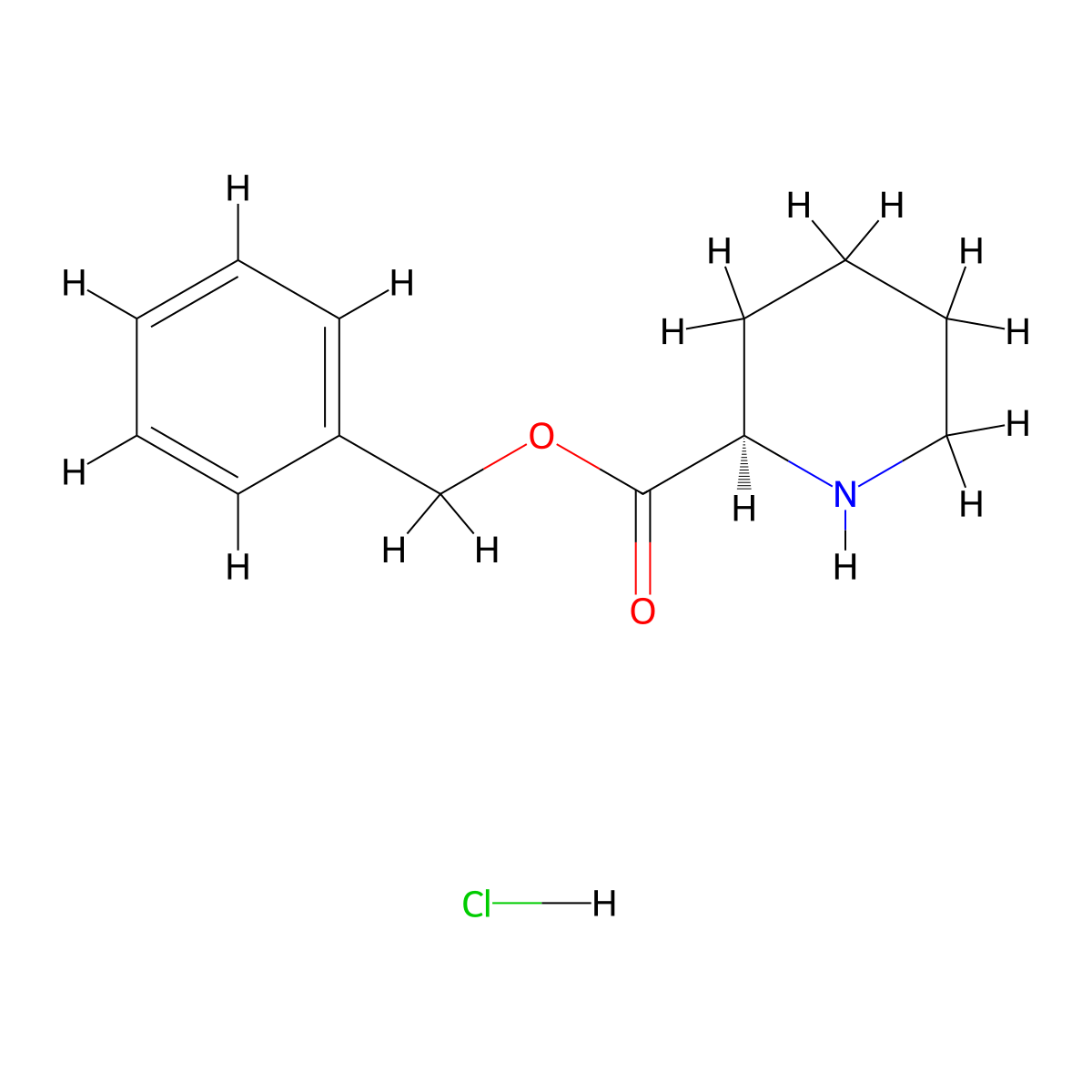 Benzyl (R)-piperidine-2-carboxylate hydrochloride molecular structure, CAS 34465-67-3
