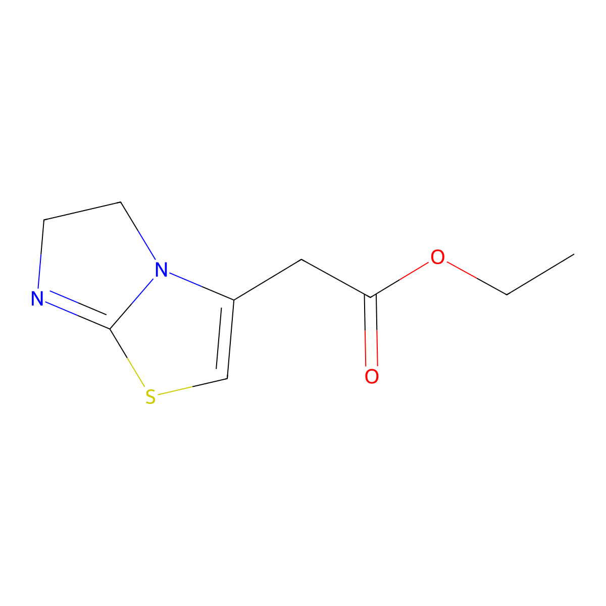 Ethyl 2-(5,6-dihydroimidazo[2,1-b]thiazol-3-yl)acetate molecular structure, CAS 34467-14-6
