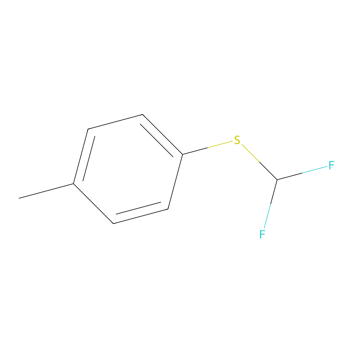 4-(Difluoromethylthio)toluene molecular structure, CAS 3447-50-5
