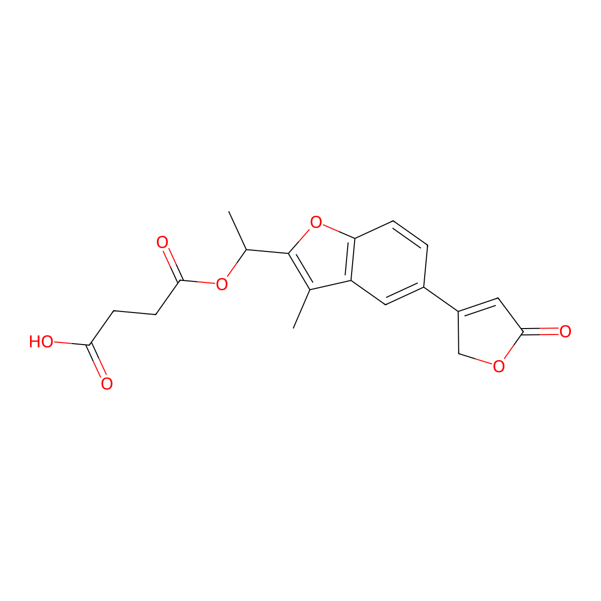 Benfurodil Hemisuccinate molecular structure, CAS 3447-95-8