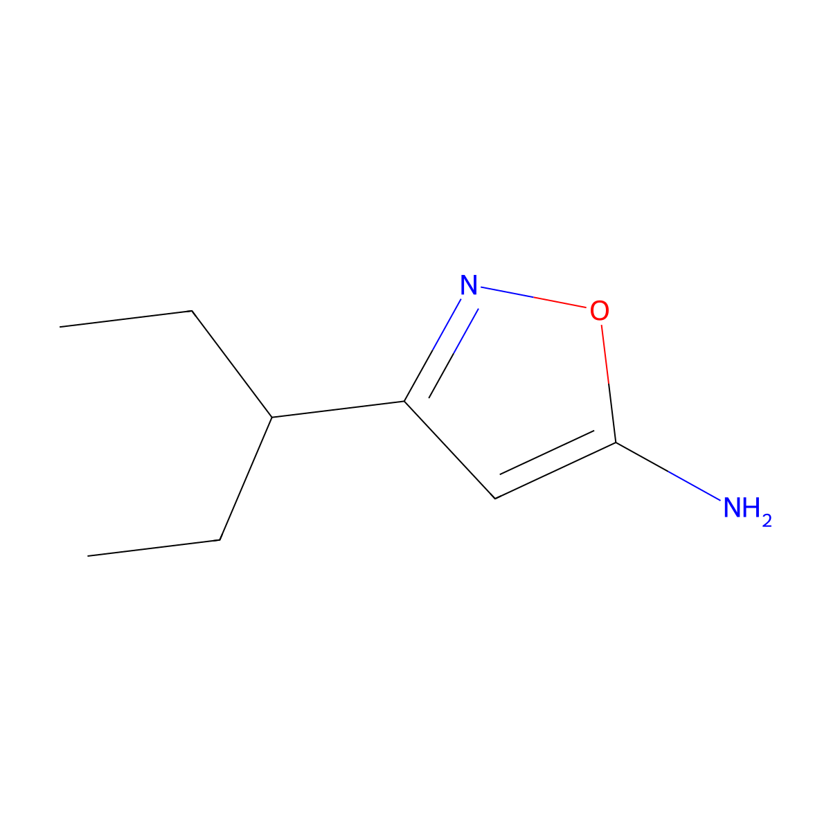 3-(Pentan-3-yl)-1,2-oxazol-5-amine molecular structure, CAS 344746-40-3