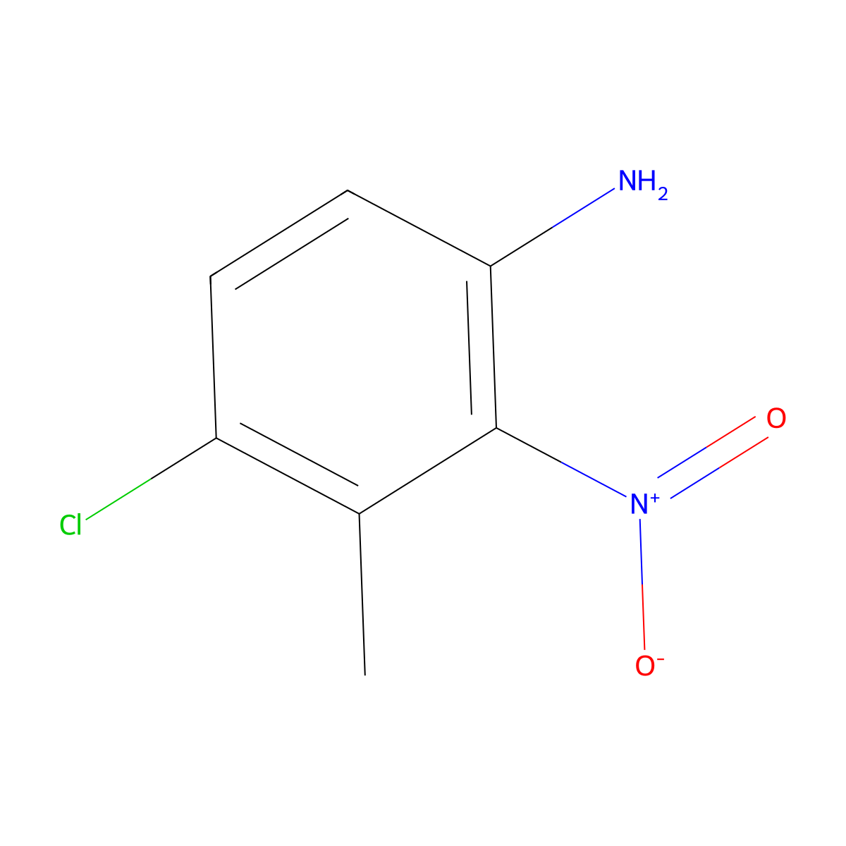 4-Chloro-3-methyl-2-nitroaniline molecular structure, CAS 344749-20-8