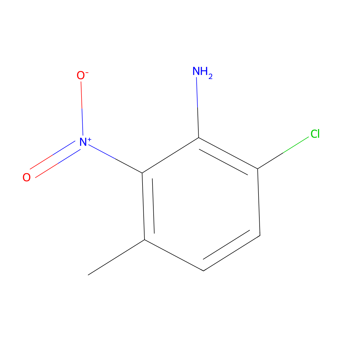 6-Chloro-3-methyl-2-nitroaniline molecular structure, CAS 344749-24-2