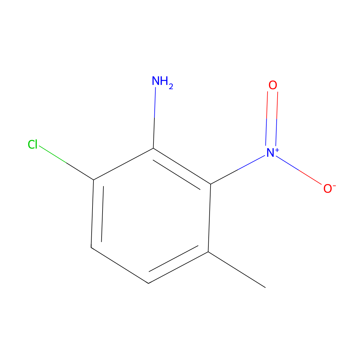 6-Chloro-3-methyl-2-nitroaniline molecular structure, CAS 344749-24-2