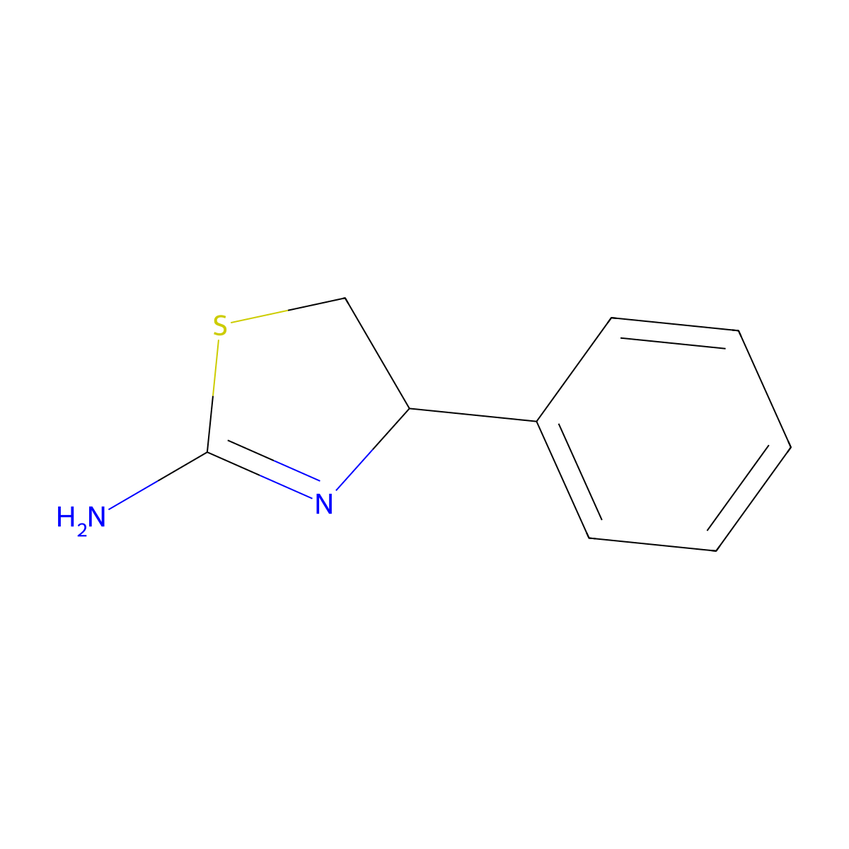 4-Phenyl-thiazolidin-(2E)-ylideneamine molecular structure, CAS 344753-54-4