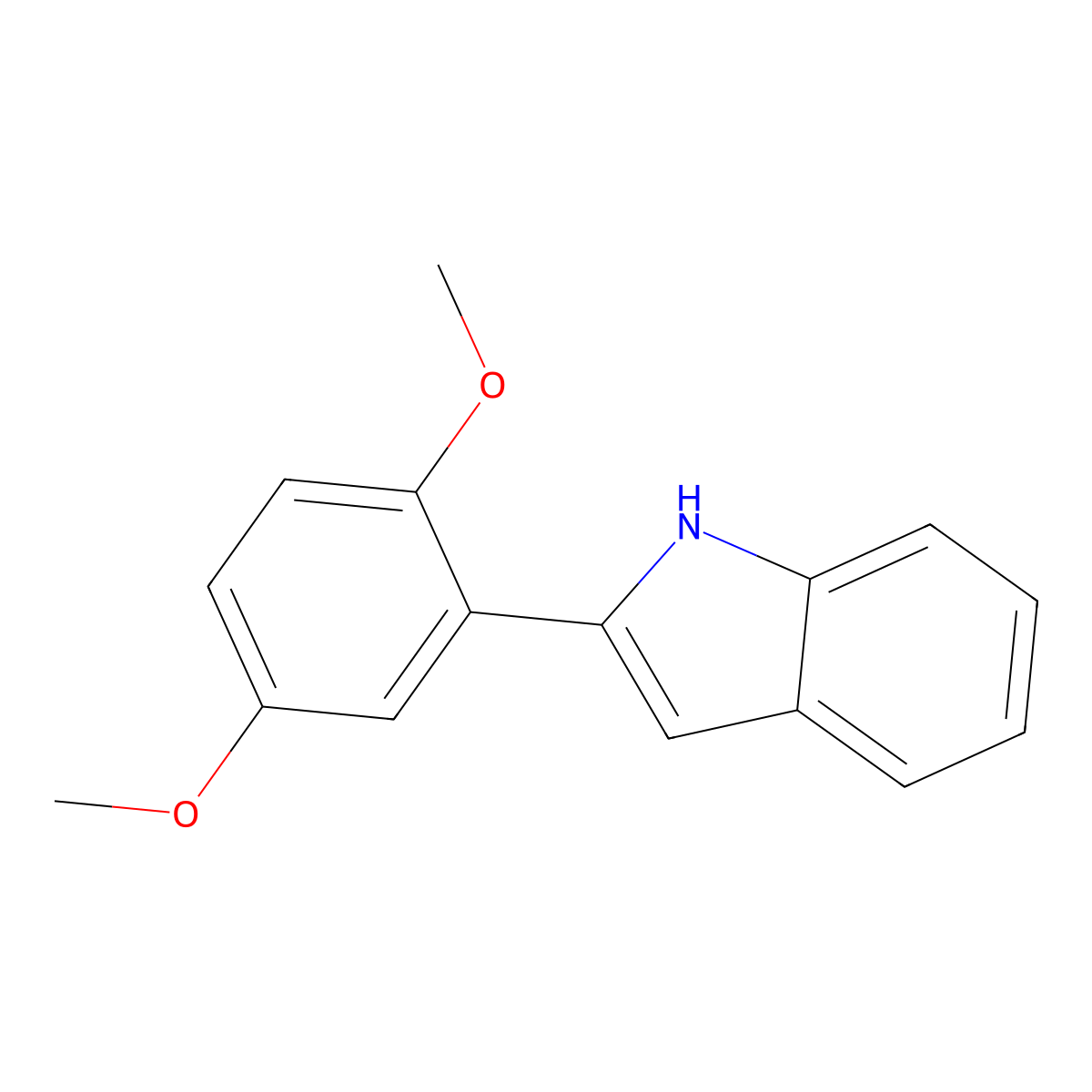 2-(2,5-dimethoxyphenyl)-1H-indole molecular structure, CAS 344763-79-7