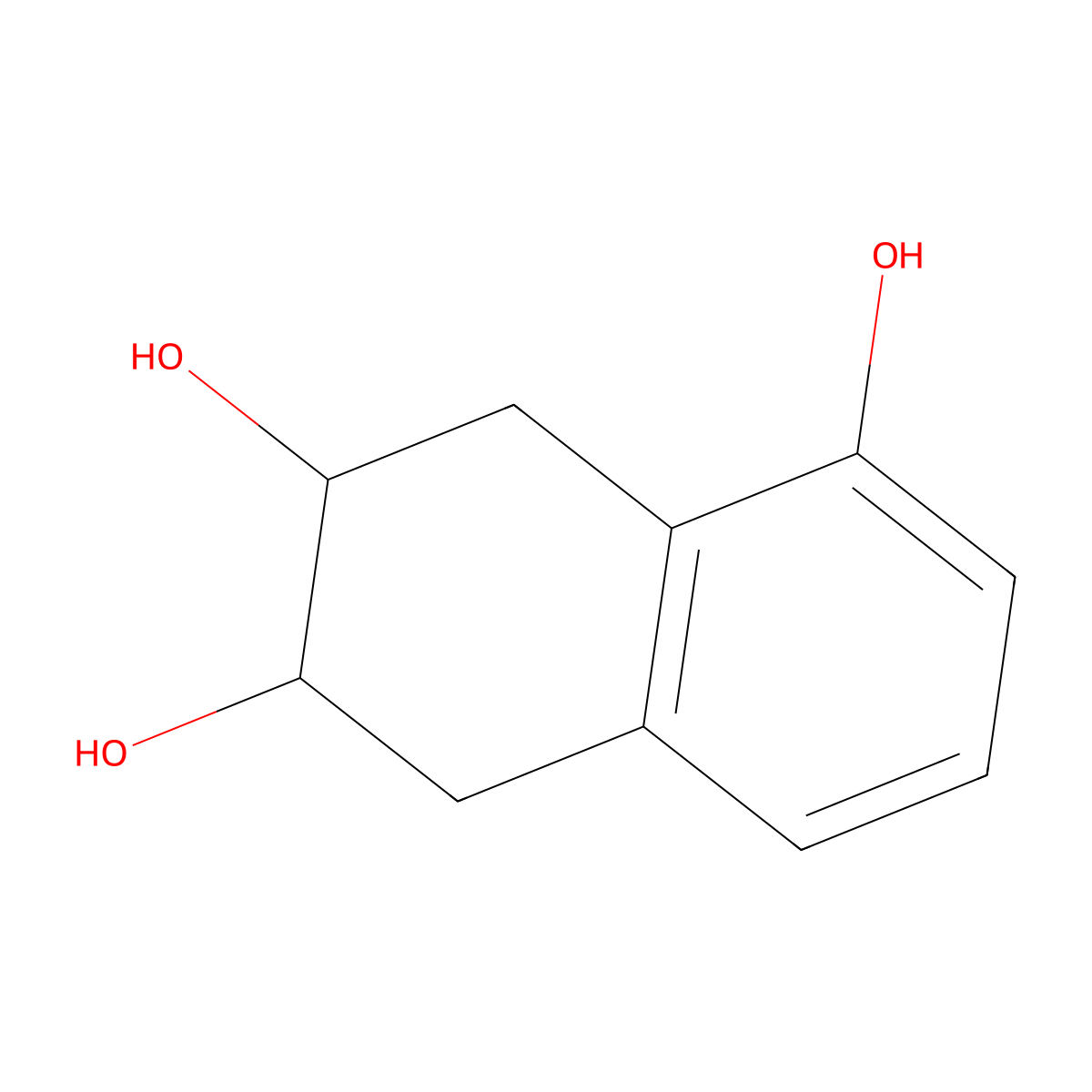 5,6,7,8-Tetrahydronaphthalene-1,6,7-triol molecular structure, CAS 344764-57-4