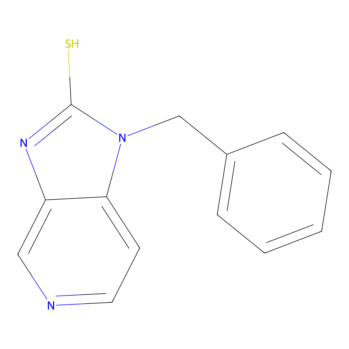 1-benzyl-1H-imidazo[4,5-c]pyridine-2-thiol molecular structure, CAS 34477-54-8