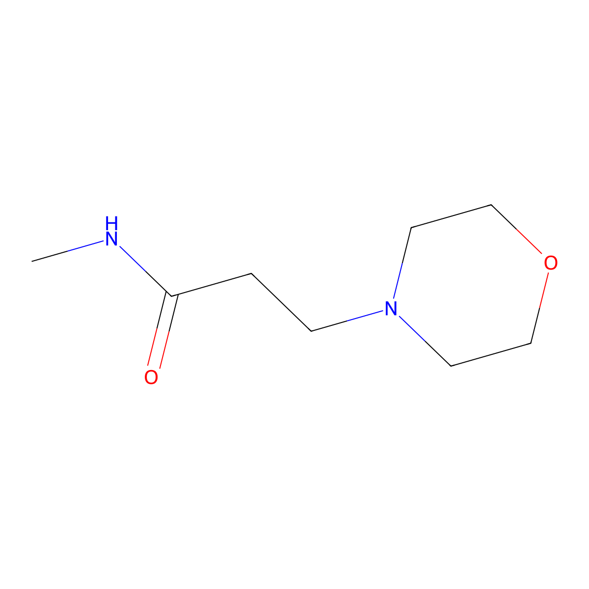 N-methyl-3-morpholin-4-ylpropanamide molecular structure, CAS 344772-76-5