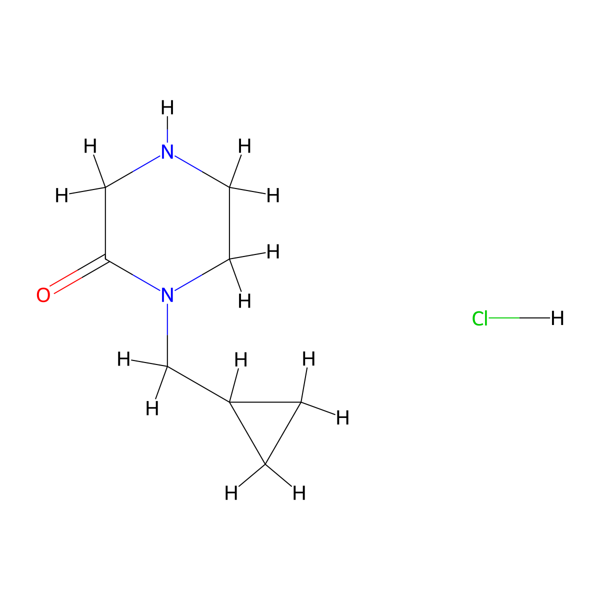 1-(Cyclopropylmethyl)piperazin-2-one hydrochloride molecular structure, CAS 344779-06-2