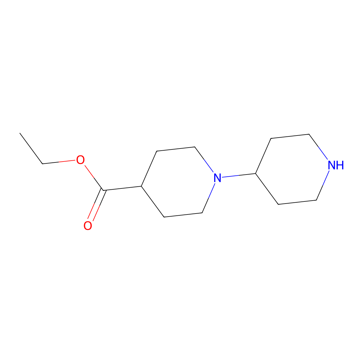 [1,4']Bipiperidinyl-4-carboxylic acid ethyl ester molecular structure, CAS 344779-08-4