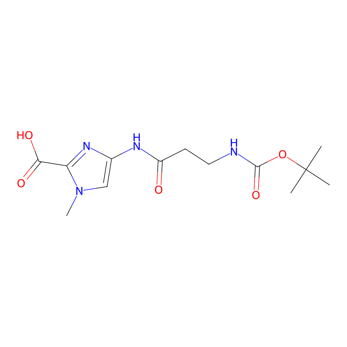 4-(3-Tert-butoxycarbonylaminopropionylamino)-1-methyl-1h-imidazole-2-carboxylic acid molecular structure, CAS 344779-17-5
