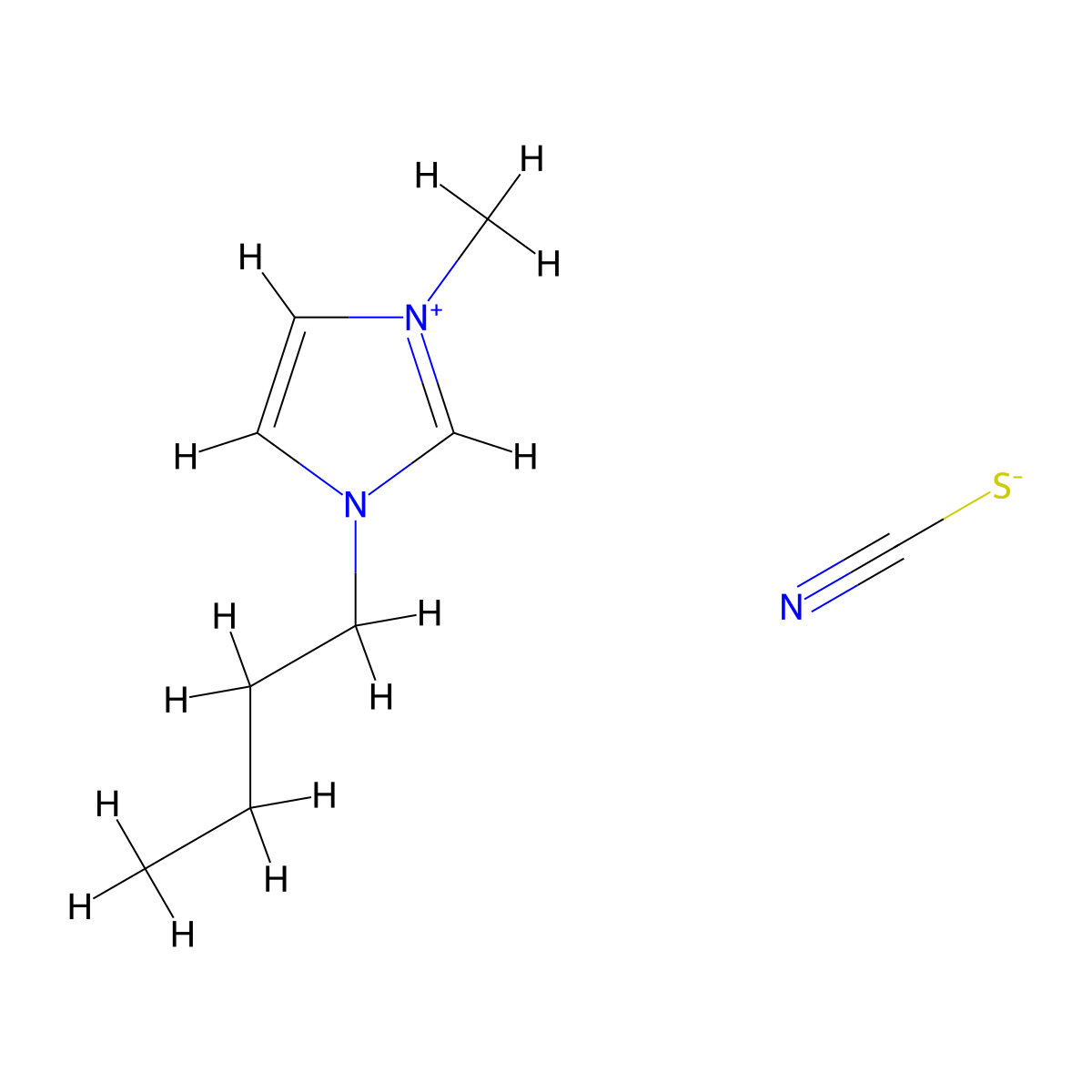1-Butyl-3-methylimidazolium Thiocyanate molecular structure, CAS 344790-87-0