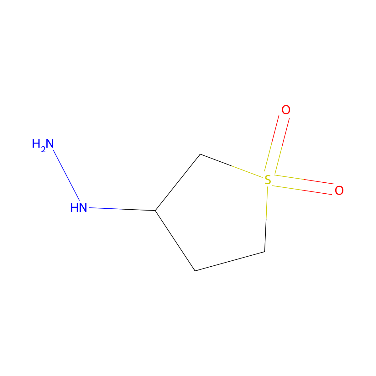 (tetrahydro-3-thienyl)hydrazine S,S-dioxide molecular structure, CAS 3448-12-2
