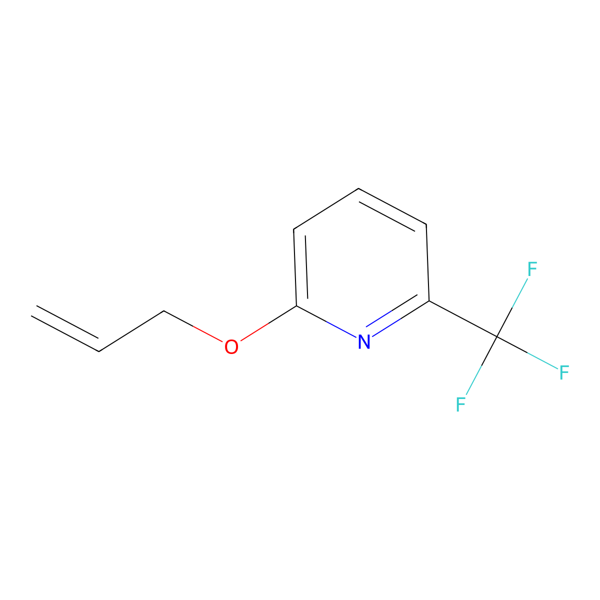 2-(2-Propen-1-yloxy)-6-(trifluoromethyl)pyridine molecular structure, CAS 34486-19-6