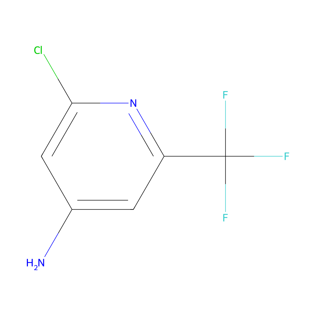 2-Chloro-6-(trifluoromethyl)pyridin-4-amine molecular structure, CAS 34486-22-1