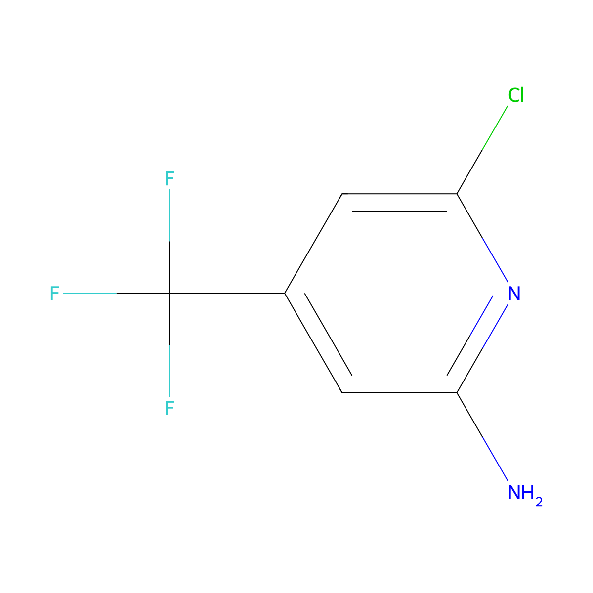 6-Chloro-4-(trifluoromethyl)pyridin-2-amine molecular structure, CAS 34486-23-2