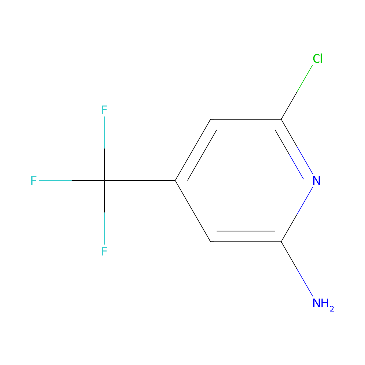 6-Chloro-4-(trifluoromethyl)pyridin-2-amine molecular structure, CAS 34486-23-2