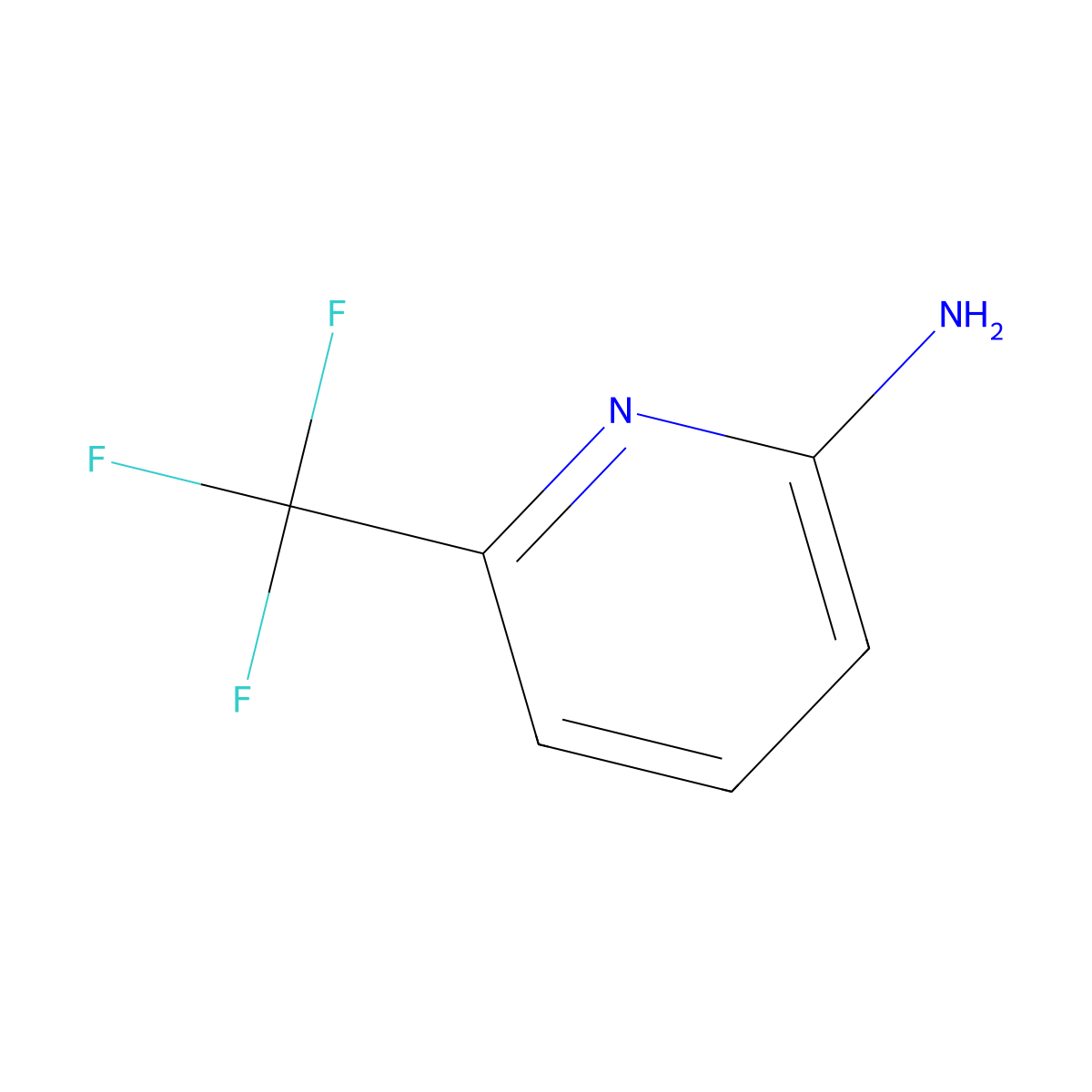 2-Amino-6-(trifluoromethyl)pyridine molecular structure, CAS 34486-24-3