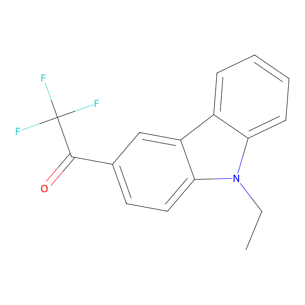 1-(9-ethyl-9H-carbazol-3-yl)-2,2,2-trifluoroethanone molecular structure, CAS 344868-93-5