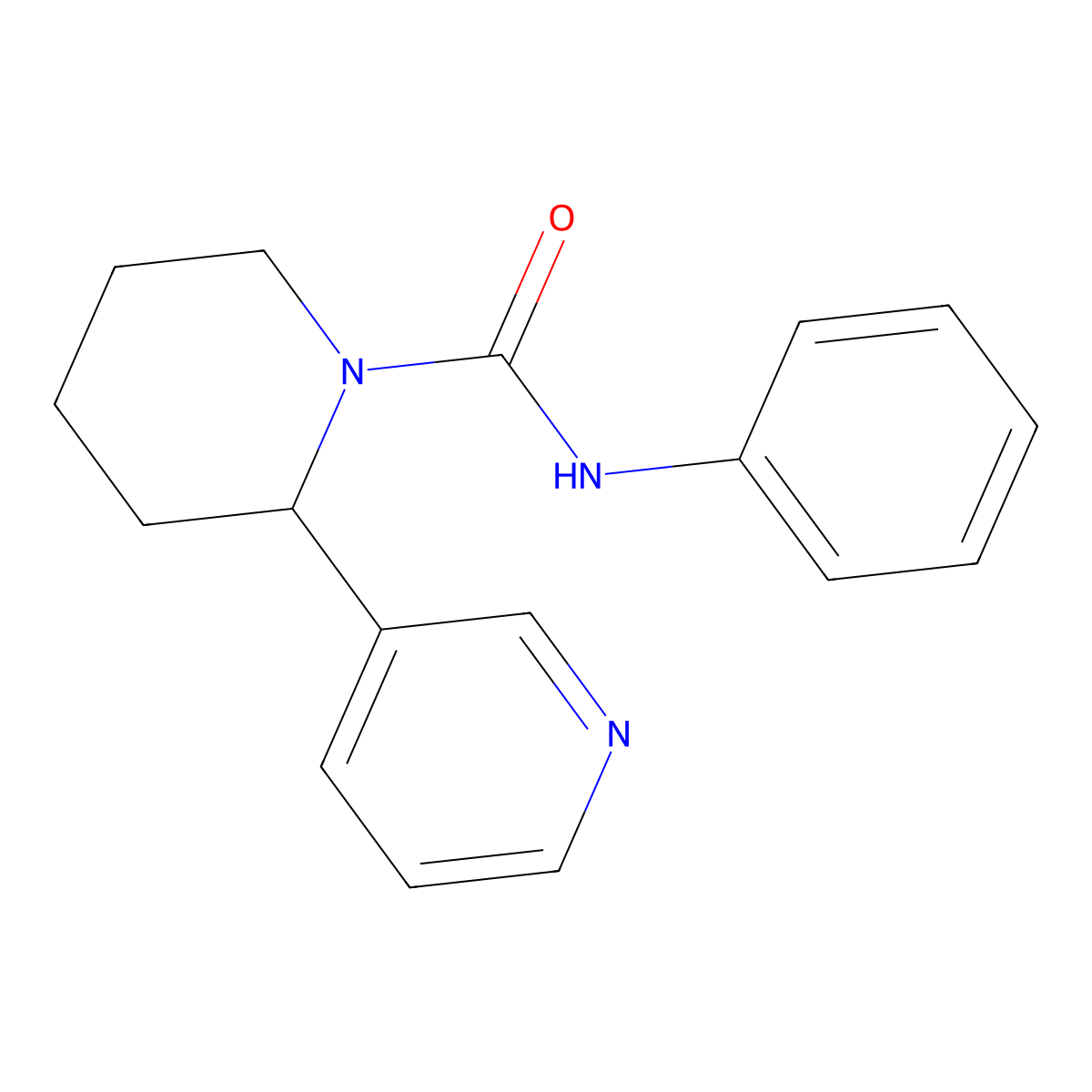 N-phenyl-2-(pyridin-3-yl)piperidine-1-carboxamide molecular structure, CAS 344869-91-6