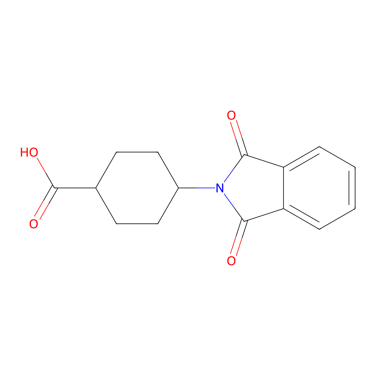 4-(1,3-dioxoisoindol-2-yl)cyclohexane-1-carboxylic Acid molecular structure, CAS 344870-52-6