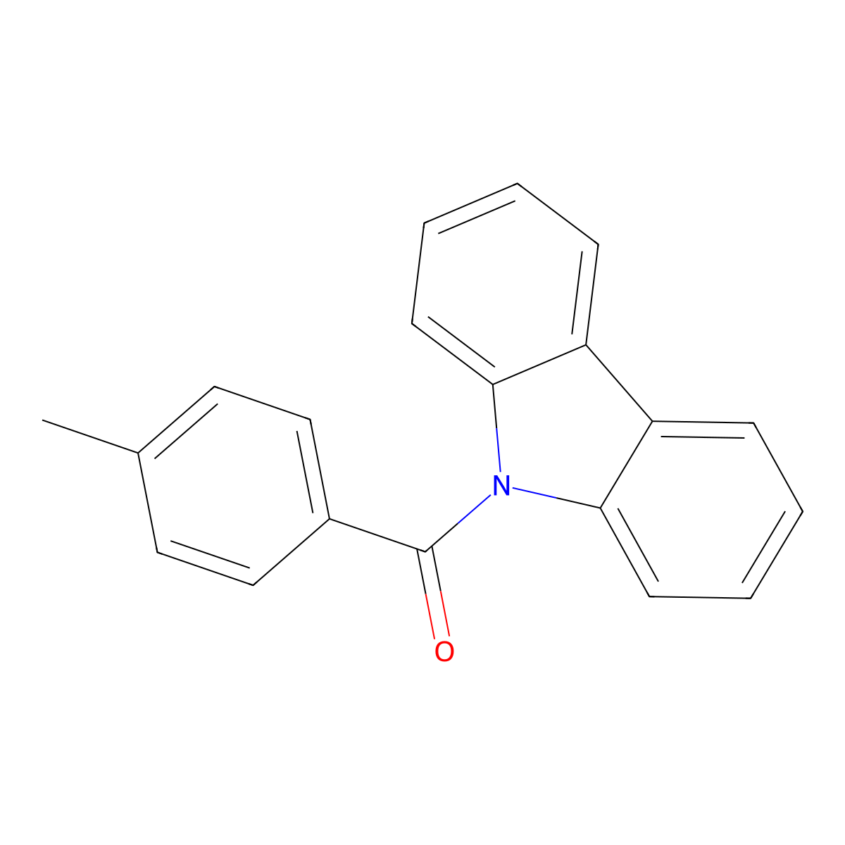 9-Carbazolyl-(4-methylphenyl)methanone molecular structure, CAS 344874-84-6