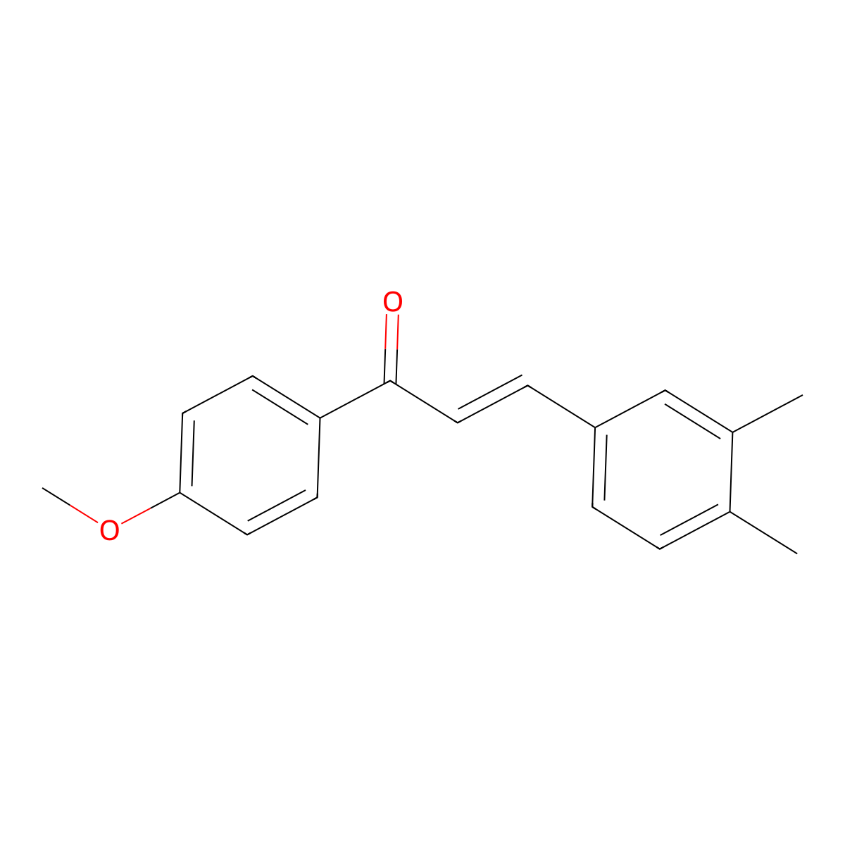 3-(3,4-Dimethylphenyl)-1-(4-methoxyphenyl)-2-propen-1-one molecular structure, CAS 344889-87-8