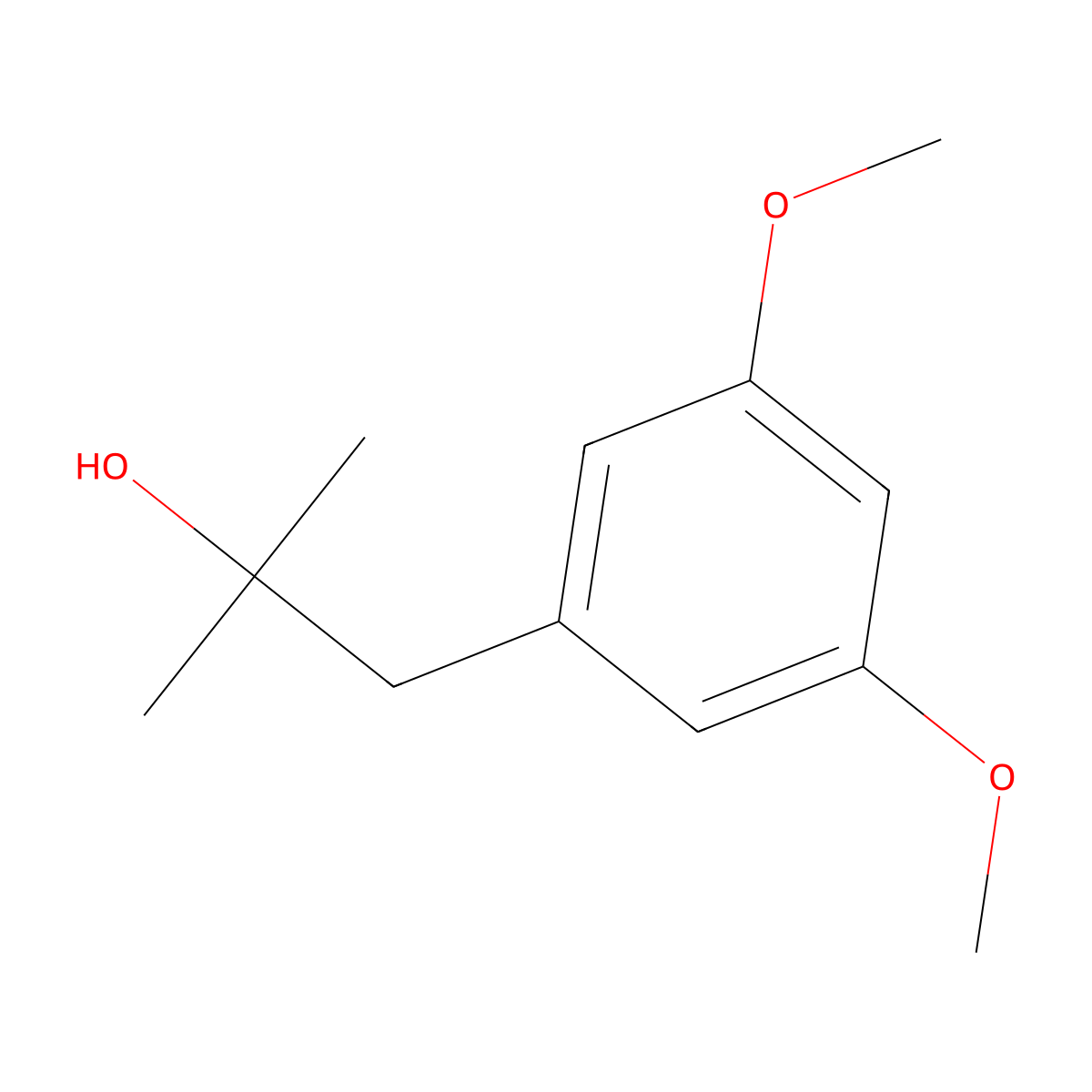 1-(3,5-Dimethoxyphenyl)-2-methylpropan-2-ol molecular structure, CAS 34489-36-6