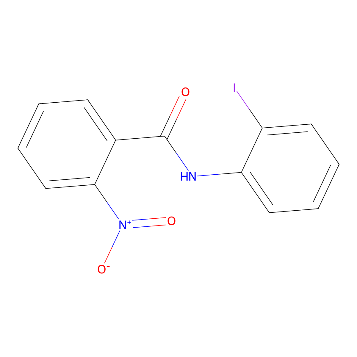 N-(2-iodophenyl)-2-nitrobenzamide molecular structure, CAS 34489-87-7