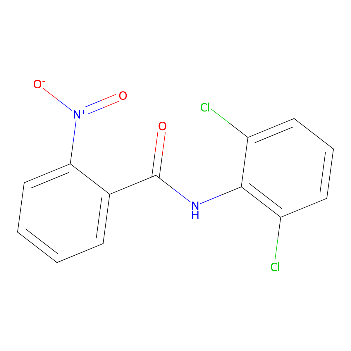 N-(2,6-dichlorophenyl)(2-nitrophenyl)carboxamide molecular structure, CAS 34489-93-5
