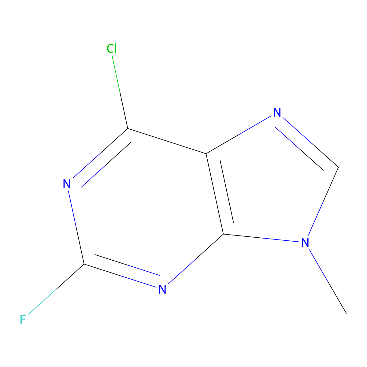 6-Chloro-2-fluoro-9-methyl-9h-purine molecular structure, CAS 344891-56-1