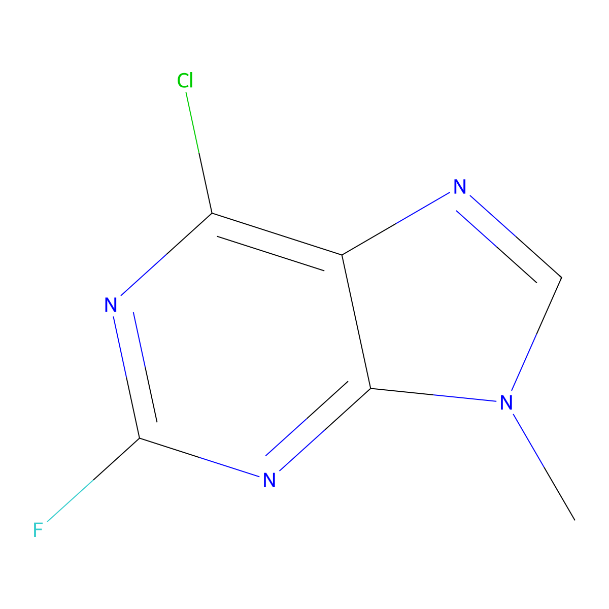 6-Chloro-2-fluoro-9-methyl-9h-purine molecular structure, CAS 344891-56-1