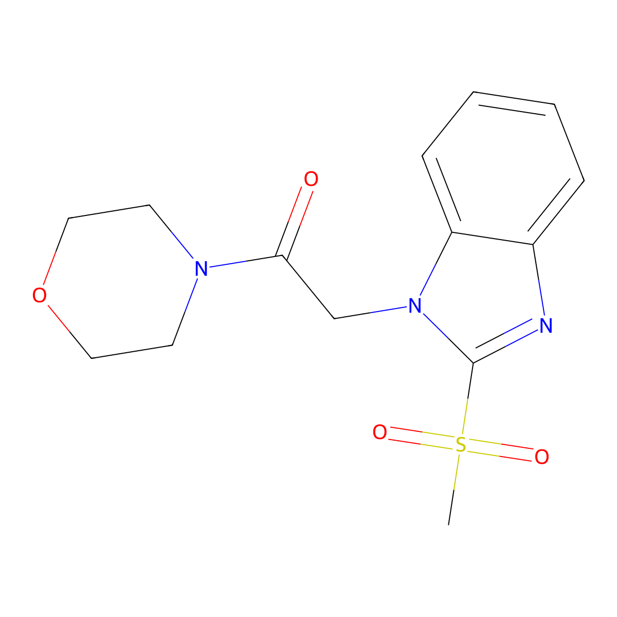 2-(2-Methylsulfonylbenzimidazol-1-yl)-1-morpholin-4-ylethanone molecular structure, CAS 344898-20-0