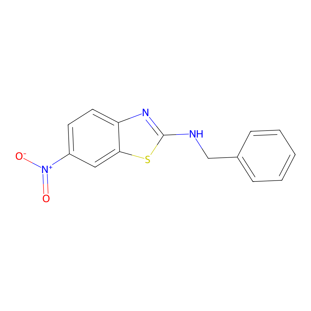 N-benzyl-6-nitro-1,3-benzothiazol-2-amine molecular structure, CAS 344898-35-7