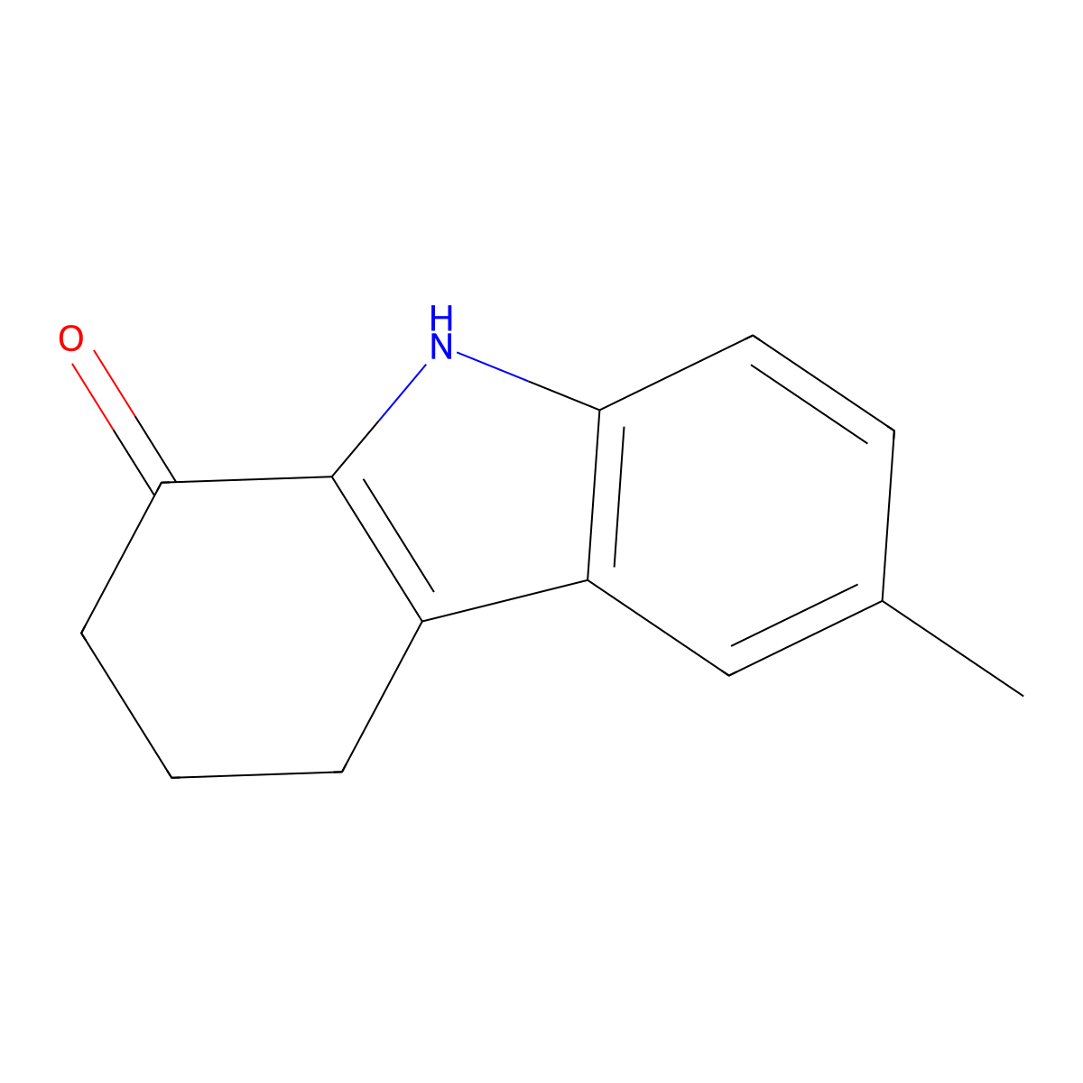 6-methyl-2,3,4,9-tetrahydro-1H-carbazol-1-one molecular structure, CAS 3449-48-7
