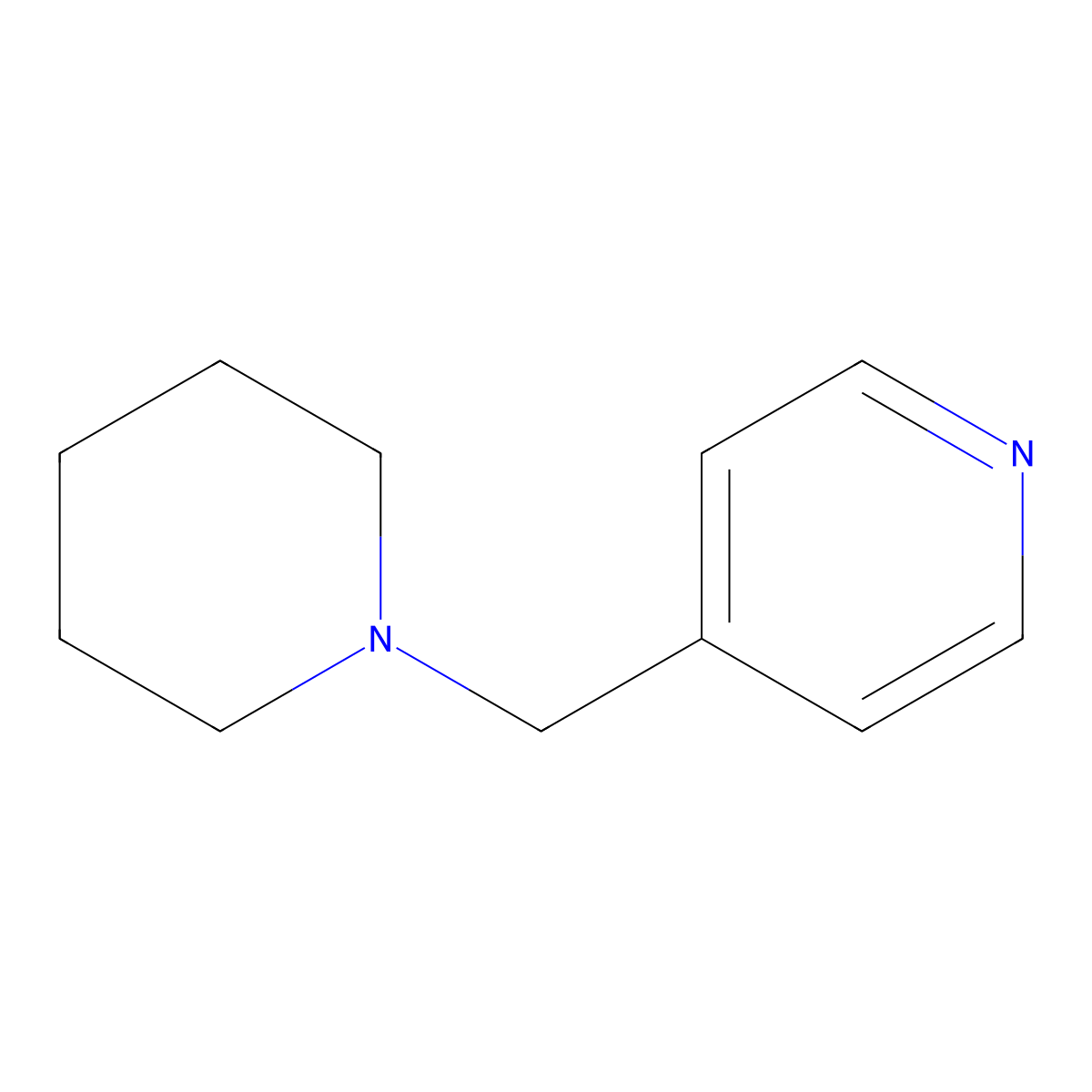4-(Piperidin-1-ylmethyl)pyridine molecular structure, CAS 34490-39-6