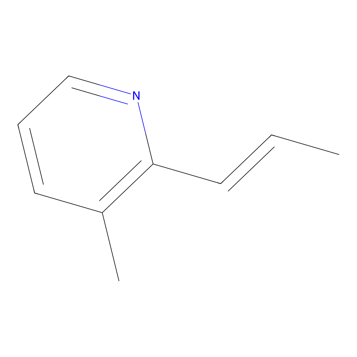Pyridine, 3-methyl-2-(1E)-1-propenyl- molecular structure, CAS 344902-34-7
