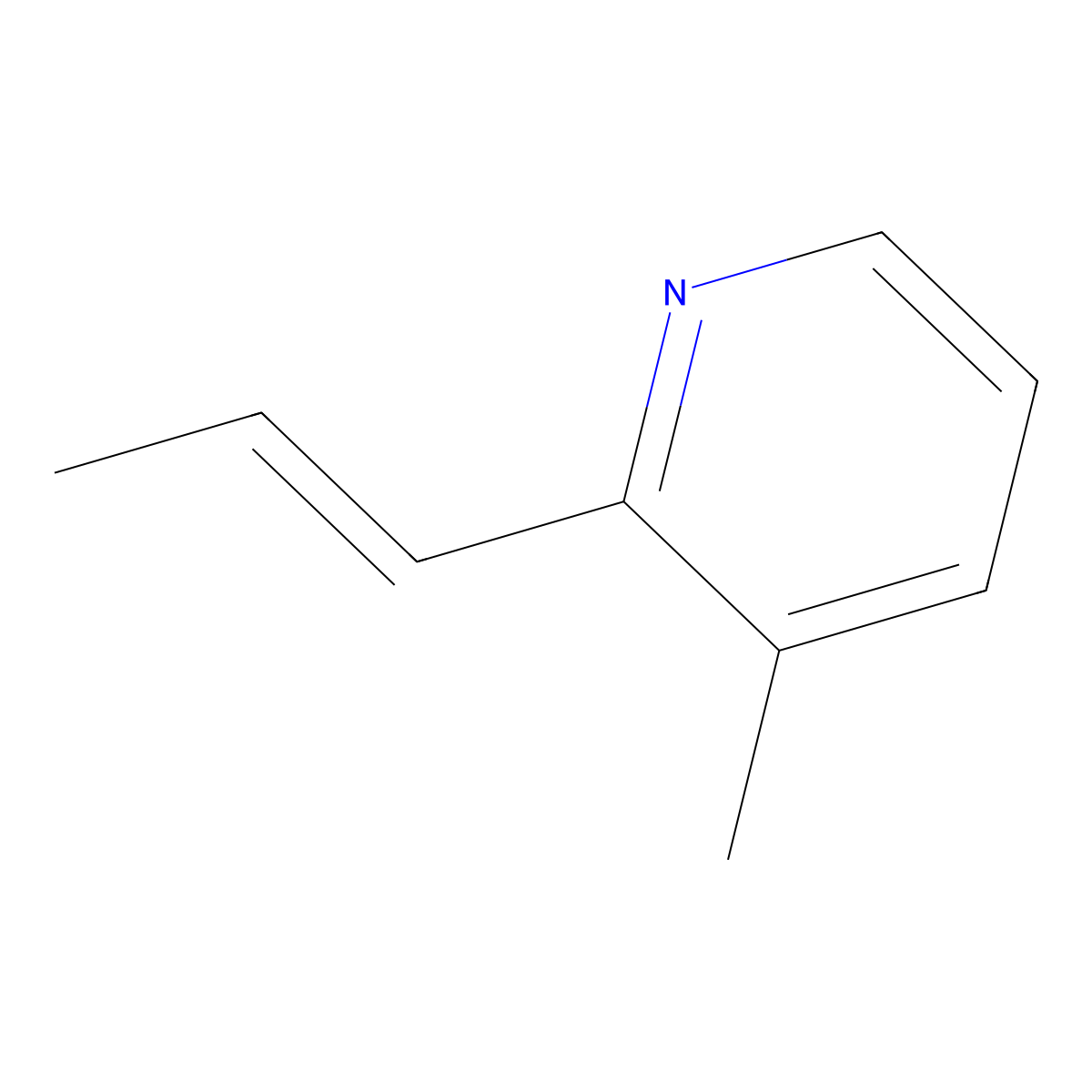 Pyridine, 3-methyl-2-(1E)-1-propenyl- molecular structure, CAS 344902-34-7